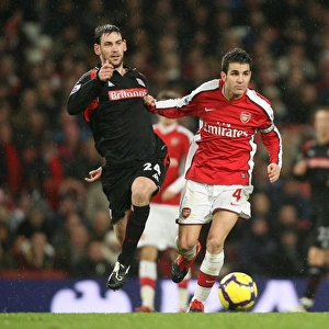 Cesc Fabregas (Arsenal) Rory Delap (Stoke City). Arsenal 2: 0 Stoke City