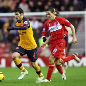 Cesc Fabregas (Arsenal) Stewart Downing (Middlesbrough) Cesc Fabregas (Arsenal) Stewart Downing (Middlesbrough)