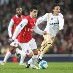 Cesc Fabregas (Arsenal) Tuncay Sanli (Middlesbrough) Cesc Fabregas (Arsenal) Tuncay Sanli (Middlesbrough)