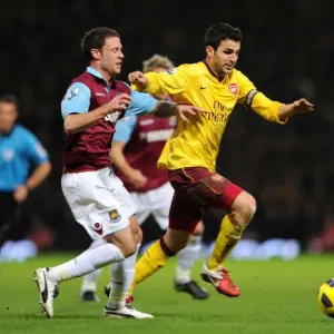 Cesc Fabregas (Arsenal) Wayne Bridge (West Ham). West Ham United 0: 3 Arsenal