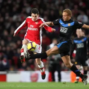 Cesc Fabregas (Arsenal) Wes Brown (Man Utd). Arsenal 1: 3 Manchester United Cesc Fabregas (Arsenal) Wes Brown (Man Utd). Arsenal 1: 3 Manchester United