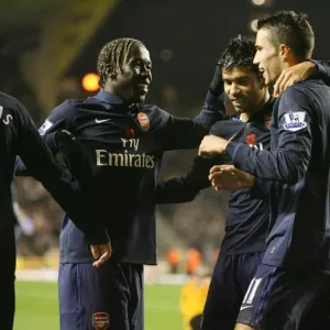 Cesc Fabregas celebrates scoring the 3rd Arsenal goal Cesc Fabregas celebrates scoring the 3rd Arsenal goal