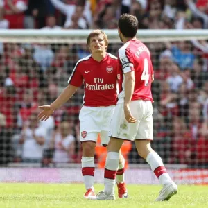 Cesc Fabregas celebrates scoring his and Arsenal s Cesc Fabregas celebrates scoring his and Arsenal s