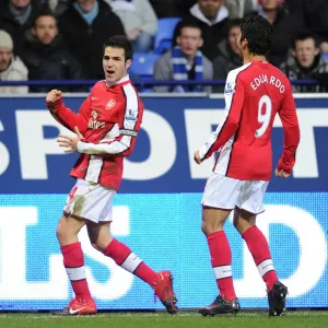 Cesc Fabregas and Eduardo: Celebrating Arsenal's First Goal in a 2-0 Win Over Bolton Wanderers, January 17, 2010