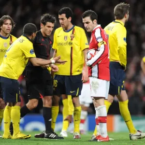 Cesc Fabregas Epic Showdown: Arsenal vs Barcelona in the 2010 UEFA Champions League Quarterfinals at Emirates Stadium Cesc Fabregas Epic Showdown: Arsenal vs Barcelona in the 2010 UEFA Champions League Quarterfinals at Emirates Stadium