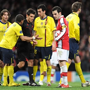 Cesc Fabregas Epic Showdown: Arsenal vs Barcelona in the 2010 UEFA Champions League Quarterfinals at Emirates Stadium