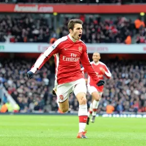 Cesc Fabregas Euphoric Moment: Arsenal's First Goal Against Aston Villa (3:0), Barclays Premier League, 2009 Cesc Fabregas Euphoric Moment: Arsenal's First Goal Against Aston Villa (3:0), Barclays Premier League, 2009