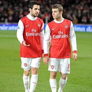 Cesc Fabregas and Jack Wilshere (Arsenal). Arsenal 3: 1 Chelsea. Barclays Premier League