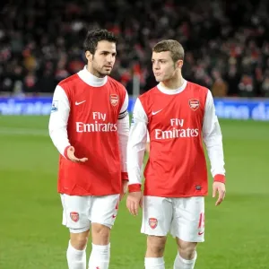 Cesc Fabregas and Jack Wilshere Print, Barclays Premier League Action Cesc Fabregas and Jack Wilshere Print, Barclays Premier League Action