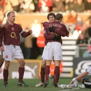 Cesc Fabregas and Mathieu Flamini Celebrate Arsenal's Second Goal vs. Fulham (4-0), FA Premiership, 2006 Cesc Fabregas and Mathieu Flamini Celebrate Arsenal's Second Goal vs. Fulham (4-0), FA Premiership, 2006