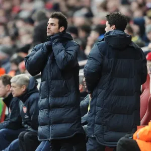 Cesc Fabregas and Samir Nasri (Arsenal). Arsenal 2: 1 Huddersfield Town