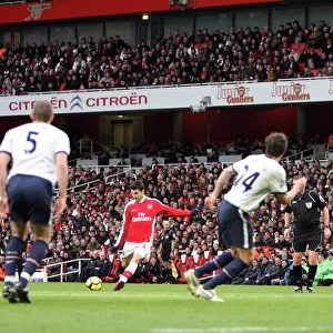 Cesc Fabregas scores his and Arsenals 1st goal from a free kick. Arsenal 3