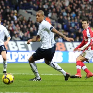 Cesc Fabregas Scores the Opener: Arsenal's 2-0 Victory over Bolton Wanderers, 2010