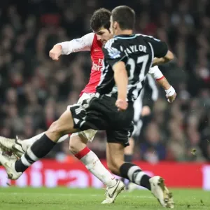 Cesc Fabregas shoots past Shay Given to score the 3rd Arsenal goal Cesc Fabregas shoots past Shay Given to score the 3rd Arsenal goal