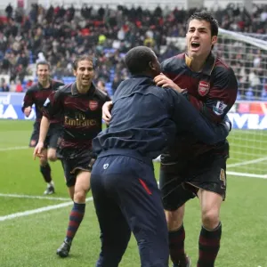 Cesc Fabregas Triumphant Goal: Arsenal's 3-2 Victory Over Bolton Wanderers (Fabregas, Eboue, Flamini) Cesc Fabregas Triumphant Goal: Arsenal's 3-2 Victory Over Bolton Wanderers (Fabregas, Eboue, Flamini)