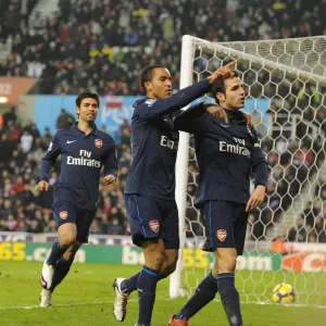 Cesc Fabregas's Brilliant Double: Arsenal Triumph Over Stoke 3-1, Walcott and Eduardo Celebrate