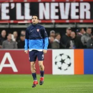 Cesc Fabregas's Brilliant Performance in Arsenal's 1:1 UEFA Champions League Thriller against AZ Alkmaar, DSB Stadium