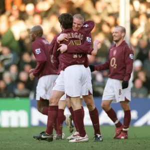 Cesc Fabregas's Double Celebration: Arsenal's Dominant 4-0 Win Over Fulham, FA Premiership, 2006 Cesc Fabregas's Double Celebration: Arsenal's Dominant 4-0 Win Over Fulham, FA Premiership, 2006