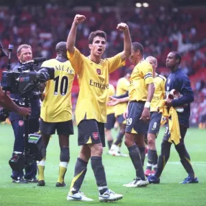Cesc Fabregas's Euphoric Moment: 1-0 Win Over Manchester United, FA Premiership, Old Trafford, 2006 Cesc Fabregas's Euphoric Moment: 1-0 Win Over Manchester United, FA Premiership, Old Trafford, 2006