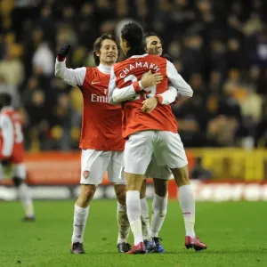 Chamakh and Rosicky-Fabregas Duo: Arsenal's Unstoppable Partnership in 2-0 Win over Wolverhampton