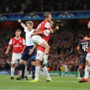Chamakh's Hat-Trick: Arsenal's Impressive 6-0 Victory over SC Braga with Jack Wilshere and Cesc Fabregas Chamakh's Hat-Trick: Arsenal's Impressive 6-0 Victory over SC Braga with Jack Wilshere and Cesc Fabregas