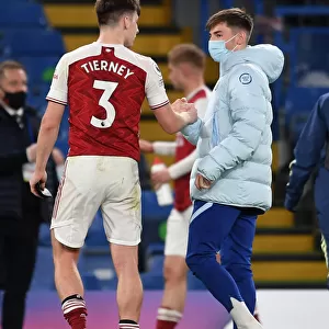 Chelsea vs. Arsenal: Post-Match Chat Between Kieran Tierney and Billy Gilmour Amid Empty Stamford Bridge (Premier League 2020-21)