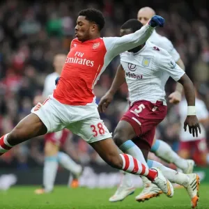 Chuba Akpom in Action: Arsenal vs Aston Villa, Premier League 2014-15