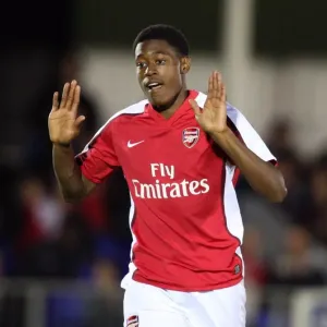 Chuks Aneke celebrates scoring Arsenals 7th goal. Maidenhead 1: 7 Arsenal