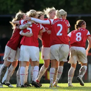 Ciara Grant celebrates scoring Arsenals 3rd goal. Arsenal Ladies 4: 1 Rayo Vallecano Ciara Grant celebrates scoring Arsenals 3rd goal. Arsenal Ladies 4: 1 Rayo Vallecano