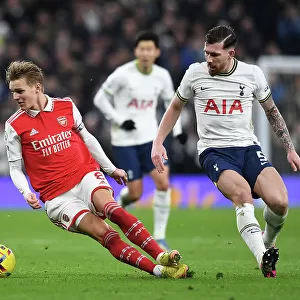 Clash in the Capital: Odegaard vs. Hojbjerg - A Premier League Rivalry Unfolds (Arsenal vs. Tottenham 2022-23)