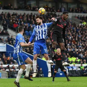 Clash at the Coast: Welbeck vs. Propper in Intense Battle at Brighton-Arsenal Premier League Encounter