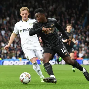 Clash at Elland Road: Nketiah vs. Gelhardt - Leeds United vs. Arsenal FC, Premier League 2022-23 Clash at Elland Road: Nketiah vs. Gelhardt - Leeds United vs. Arsenal FC, Premier League 2022-23