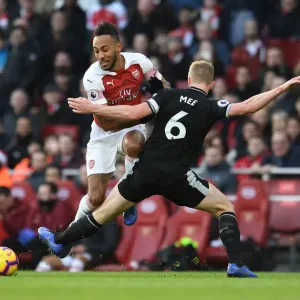 Clash at Emirates: Aubameyang vs Mee in Arsenal's Battle Against Burnley