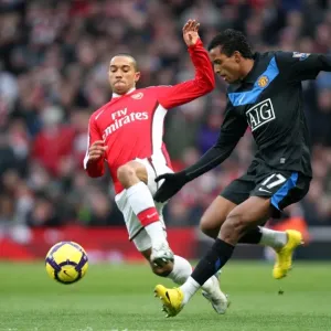 Clash at Emirates: Gael Clichy vs. Nani in Arsenal's 1-3 Defeat to Manchester United in the Barclays Premier League Clash at Emirates: Gael Clichy vs. Nani in Arsenal's 1-3 Defeat to Manchester United in the Barclays Premier League