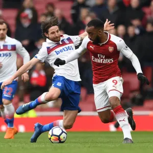 Clash at the Emirates: Lacazette vs. Allen - Arsenal vs. Stoke City, Premier League Clash at the Emirates: Lacazette vs. Allen - Arsenal vs. Stoke City, Premier League