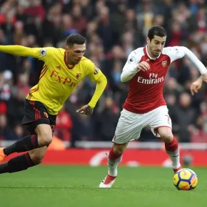 Clash at the Emirates: Mkhitaryan vs Holebas in Arsenal's Battle against Watford