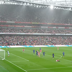 Clash at the Emirates: Saka's Thwarted Effort vs. Mendy's Save - Arsenal vs. Chelsea, 2021-22 Premier League