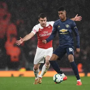 Clash at the Emirates: Sokratis vs. Marcus Rashford, Arsenal vs. Manchester United, Premier League