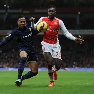 Clash at Emirates: Welbeck vs. Clyne in Arsenal's Battle against Southampton (2014-15)