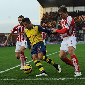 Clash of Forces: Sanchez vs Pieters & Muniesa - Arsenal's Star Forward Battles Stoke's Defenders (2014-15)