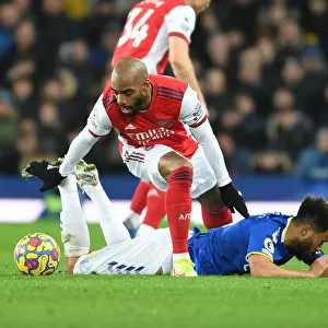 Clash at Goodison Park: Lacazette vs. Townsend in the Premier League Showdown between Everton and Arsenal