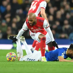 Clash at Goodison Park: Lacazette vs. Townsend in the Premier League Showdown between Everton and Arsenal
