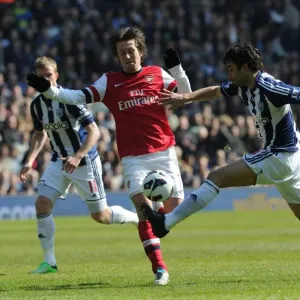 Clash at The Hawthorns: Rosicky vs. Yacob, Arsenal vs. West Bromwich Albion, Premier League, 2012-13 Clash at The Hawthorns: Rosicky vs. Yacob, Arsenal vs. West Bromwich Albion, Premier League, 2012-13