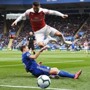 Clash at The King Power: Leicester vs. Arsenal, Premier League 2018-19 - Evans vs. Kolasinac Clash at The King Power: Leicester vs. Arsenal, Premier League 2018-19 - Evans vs. Kolasinac