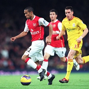 Clash of the Left Backs: Arsenal's Gael Clichy Shines in 3:0 Victory over Liverpool's Steve Finnan