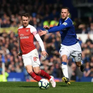 Clash of Midfield Talents: Ramsey vs Sigurdsson, Everton vs Arsenal, Premier League 2018-19 Clash of Midfield Talents: Ramsey vs Sigurdsson, Everton vs Arsenal, Premier League 2018-19