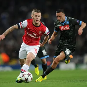Clash of Midfield Titans: Jack Wilshere vs. Giandomenico Mesto - Arsenal vs. Napoli, UEFA Champions League, 2013 Clash of Midfield Titans: Jack Wilshere vs. Giandomenico Mesto - Arsenal vs. Napoli, UEFA Champions League, 2013