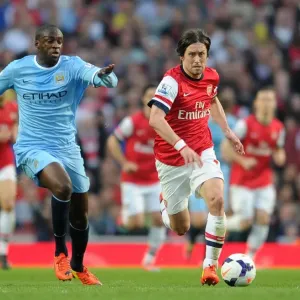 Clash of Midfield Titans: Rosicky vs. Yaya Toure (Arsenal vs. Manchester City, 2013/14)