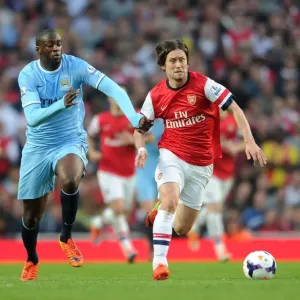 Clash of Midfield Titans: Rosicky vs Yaya Toure (Arsenal vs Manchester City, 2013/14)
