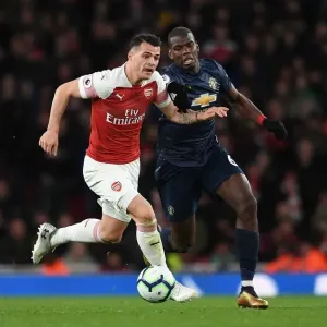 Clash of Midfield Titans: Xhaka vs Pogba, Arsenal vs Manchester United, Premier League